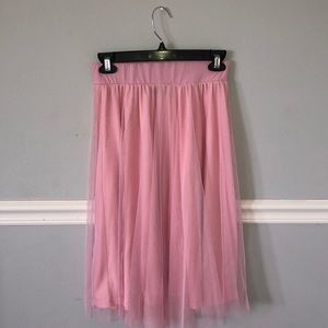 Baby Pink flowy skirt
